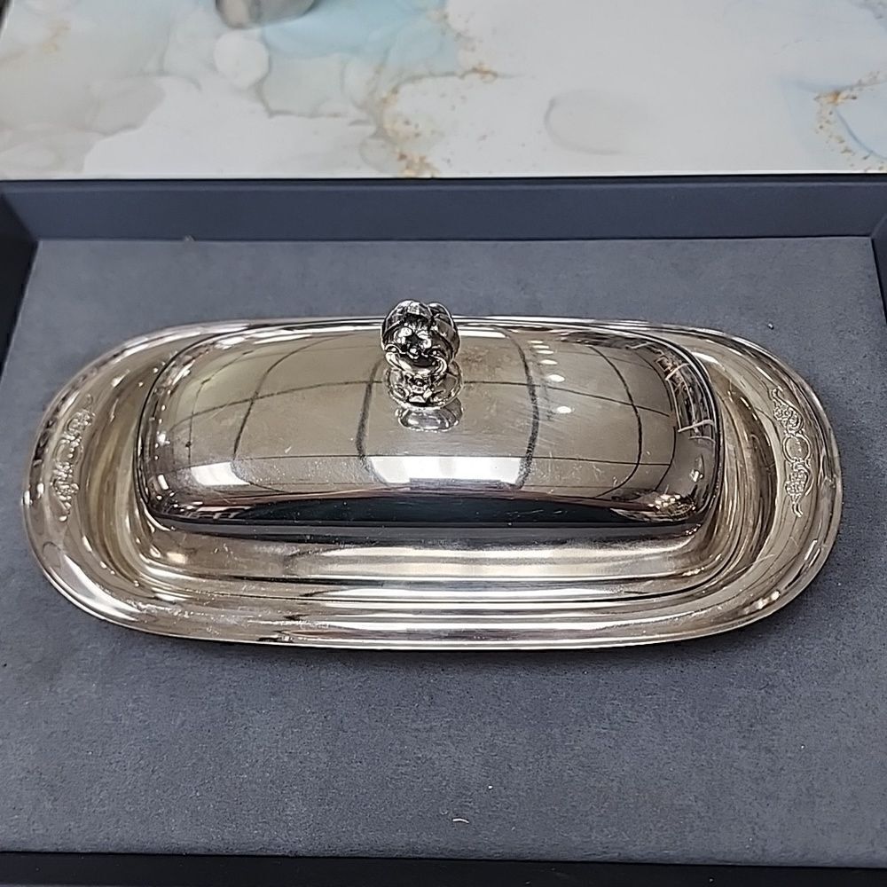 Vintage Silver Plated Butter Dish